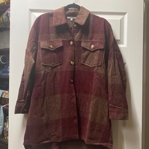 Flannel shacket Brand New by Veveret